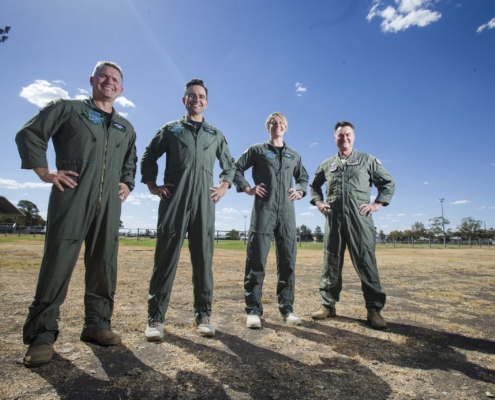 Afterburner team standing outside