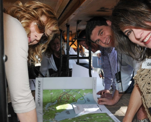 Afterburner clients happy during a group activity