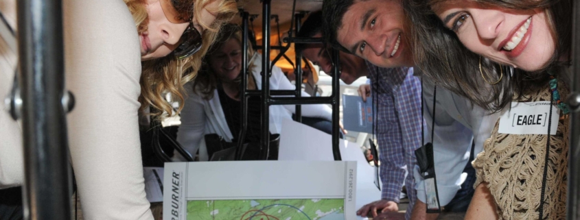 Afterburner clients happy during a group activity