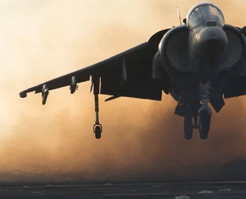 Fighter jet taking off
