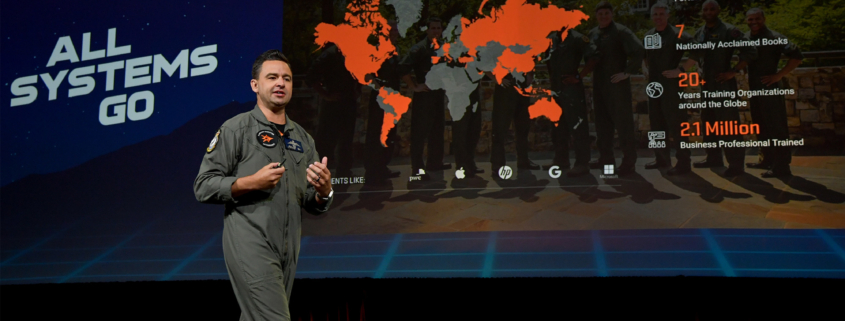 Boo On Stage Giving Presentation