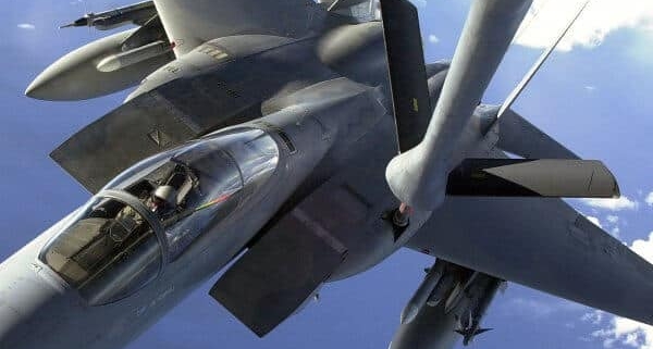 Fighter jet in the air