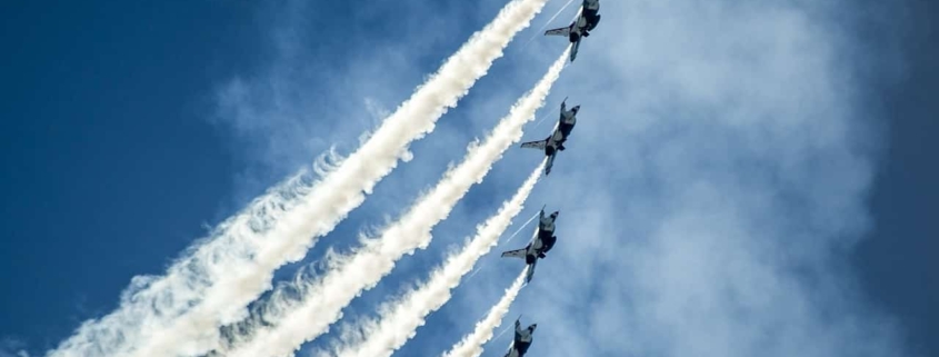 Fighter jets during an airshow