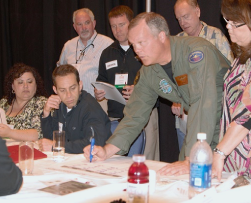 Afterburner team helping client during workshop