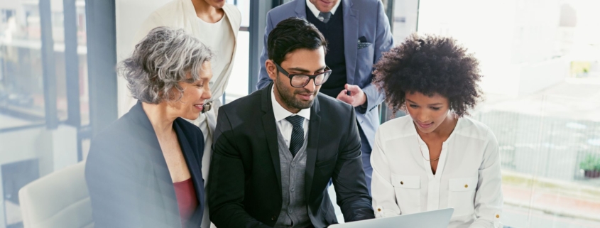 Team working together on a project