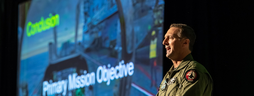 Afterburner discussing objectives during presentation