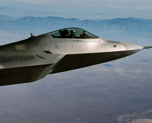 Fighter jet in the air