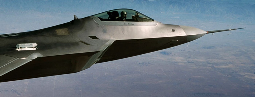 Fighter jet in the air