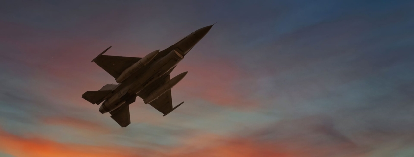 One jet flying alone